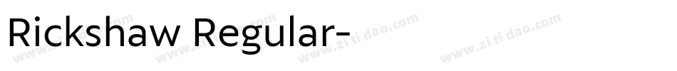 Rickshaw Regular字体转换